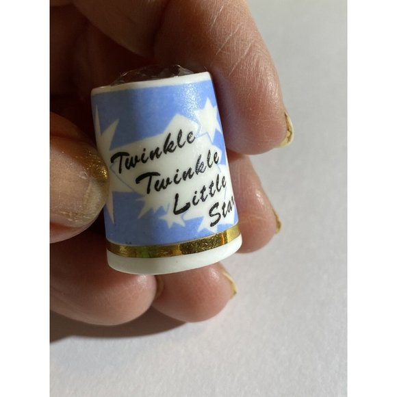 Vtg THIMBLE BIRCHCROFT CHINA GREAT BRITAIN "Twinkle Twinkle" Stars....300 - Picture 1 of 3